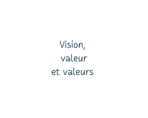 vision , valeur (s)